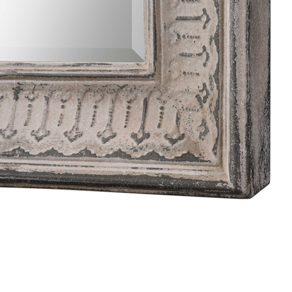 Argenton Aged Gray Arch Mirror - Bombay Mercantile