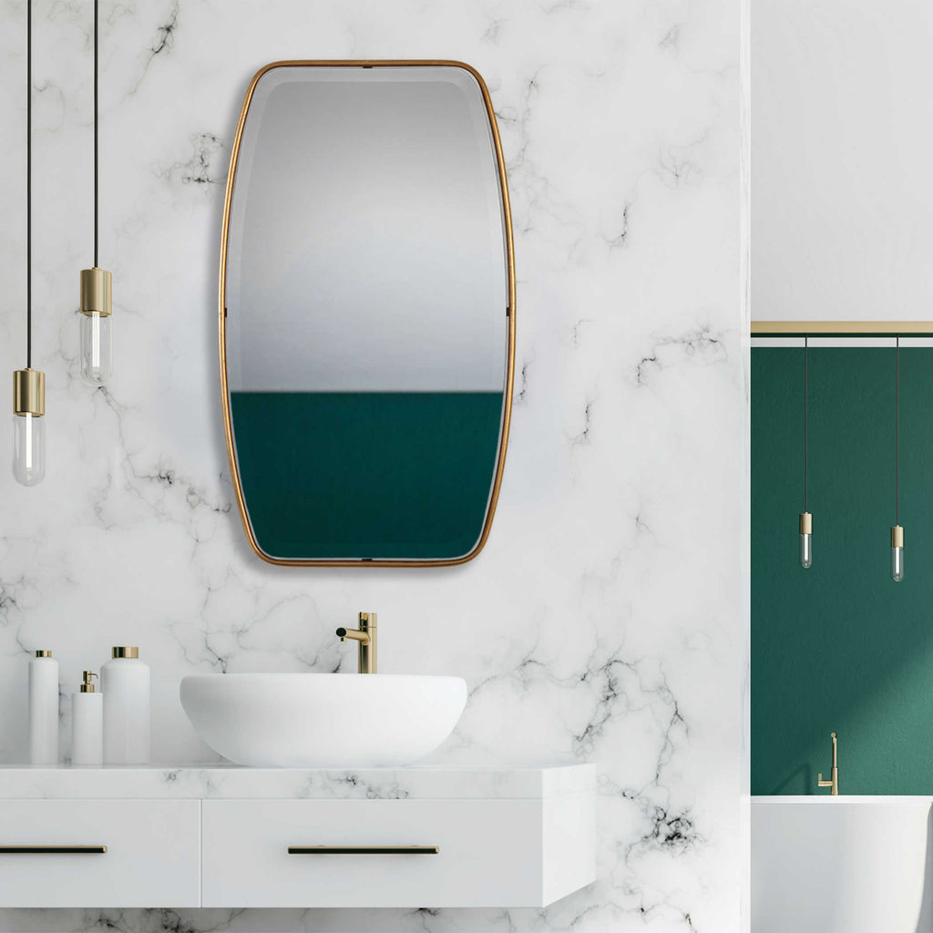 Canillo Antiqued Gold Mirror - Bombay Mercantile