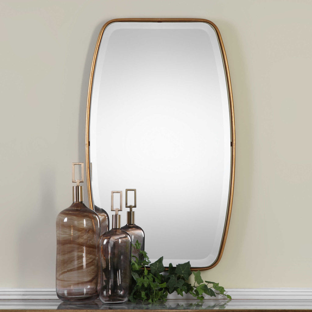Canillo Antiqued Gold Mirror - Bombay Mercantile