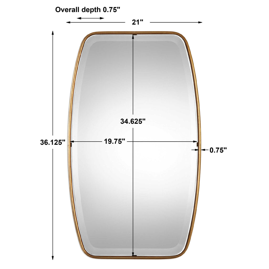 Canillo Antiqued Gold Mirror - Bombay Mercantile