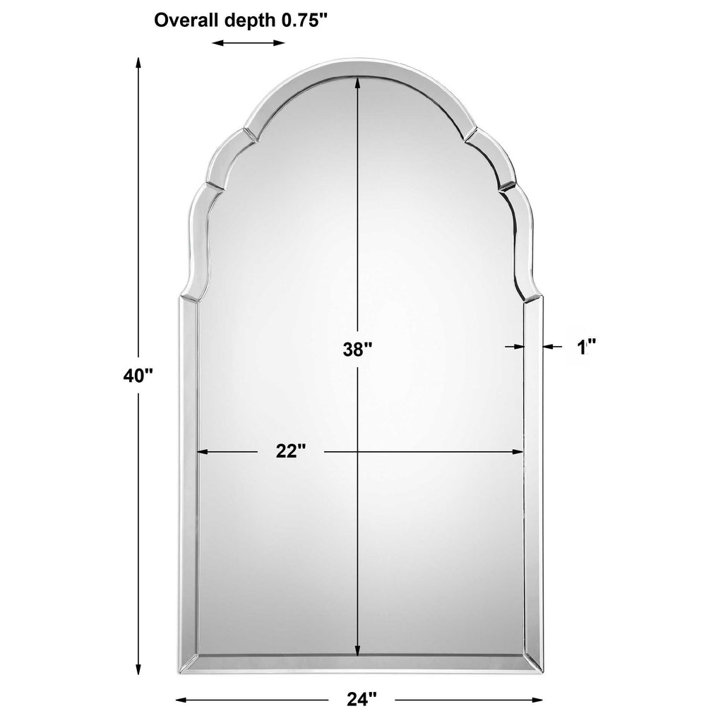Brayden Frameless Arched Mirror - Bombay Mercantile