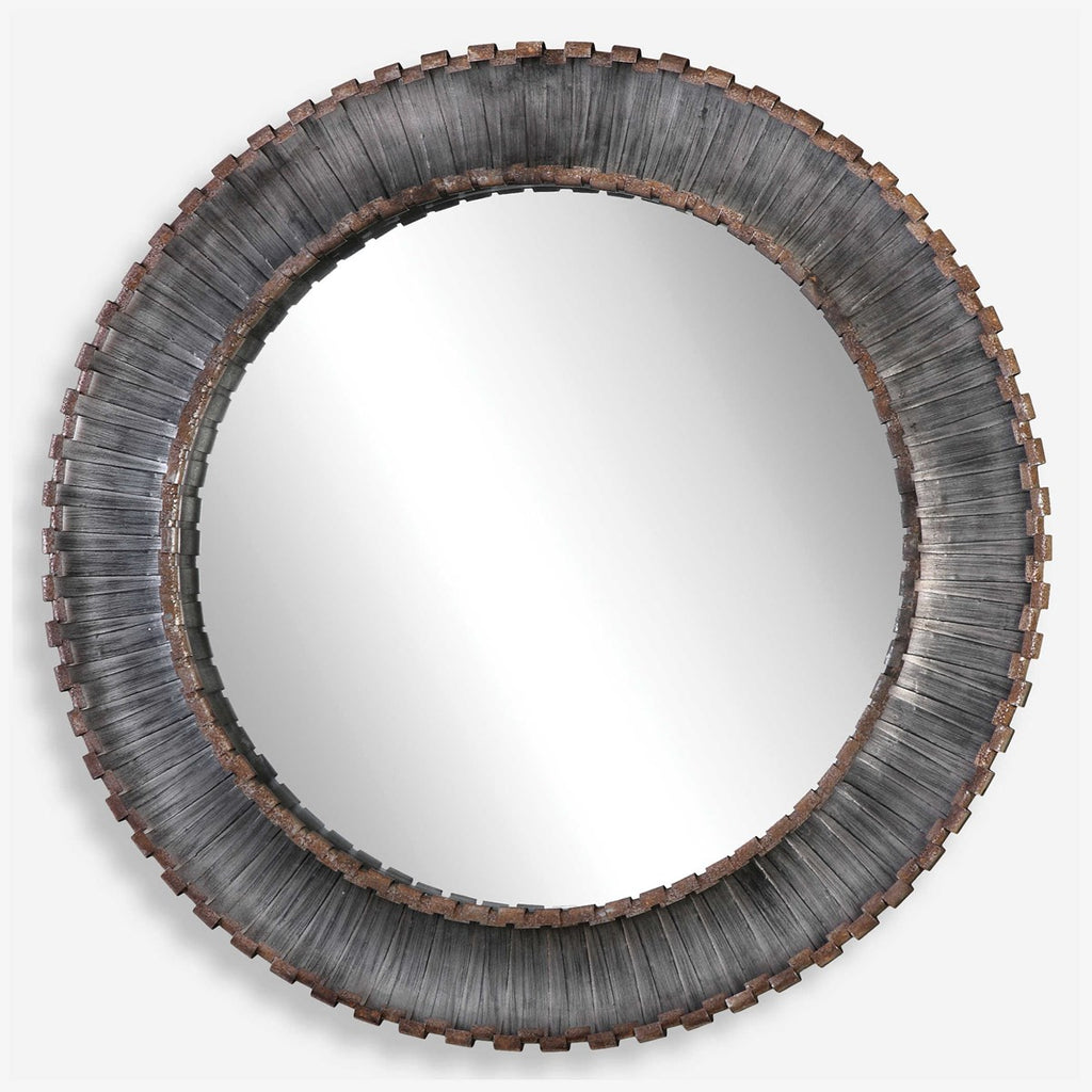 Tanaina Silver Round Mirror - Bombay Mercantile