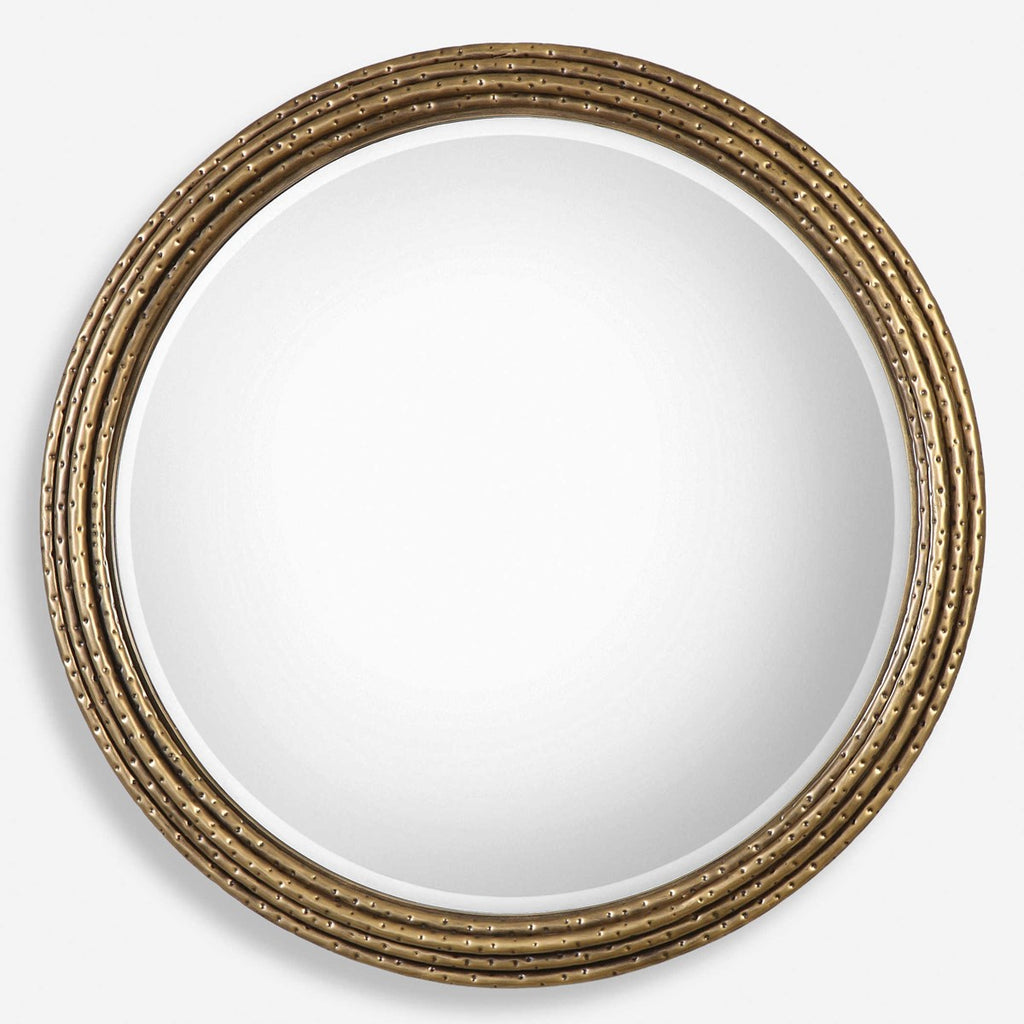 Spera Round Gold Mirror - Bombay Mercantile