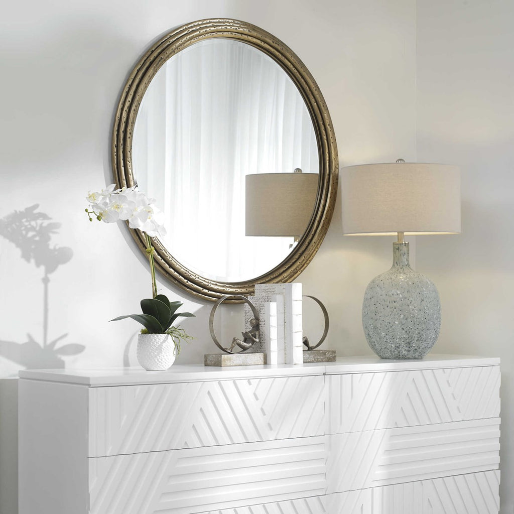Spera Round Gold Mirror - Bombay Mercantile
