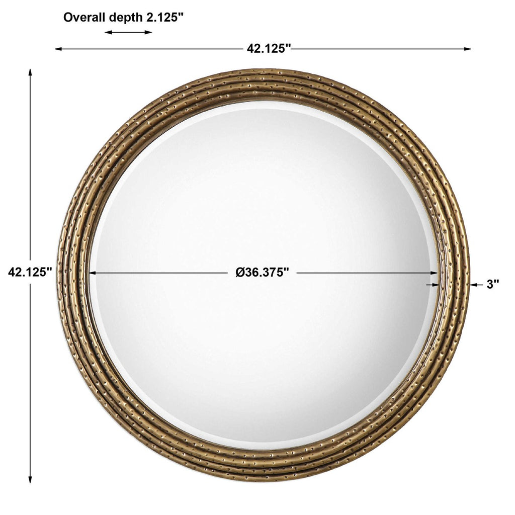 Spera Round Gold Mirror - Bombay Mercantile