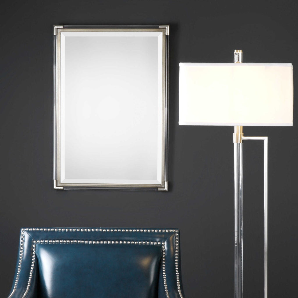 Mackai Metallic Silver Mirror - Bombay Mercantile