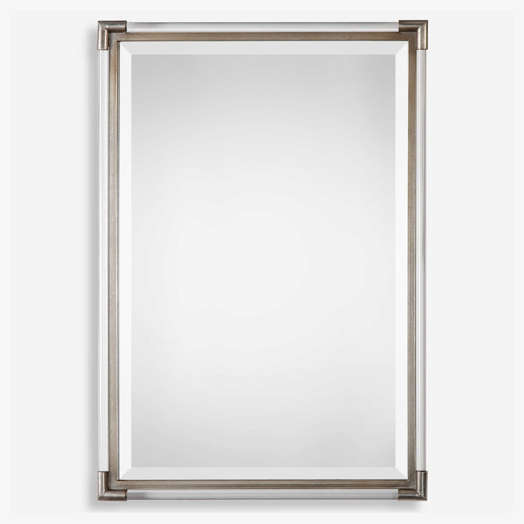 Mackai Metallic Silver Mirror - Bombay Mercantile