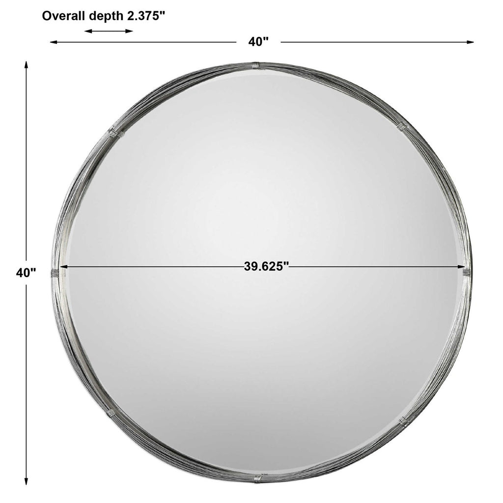Ohmer Round Metal Coils Mirror - Bombay Mercantile