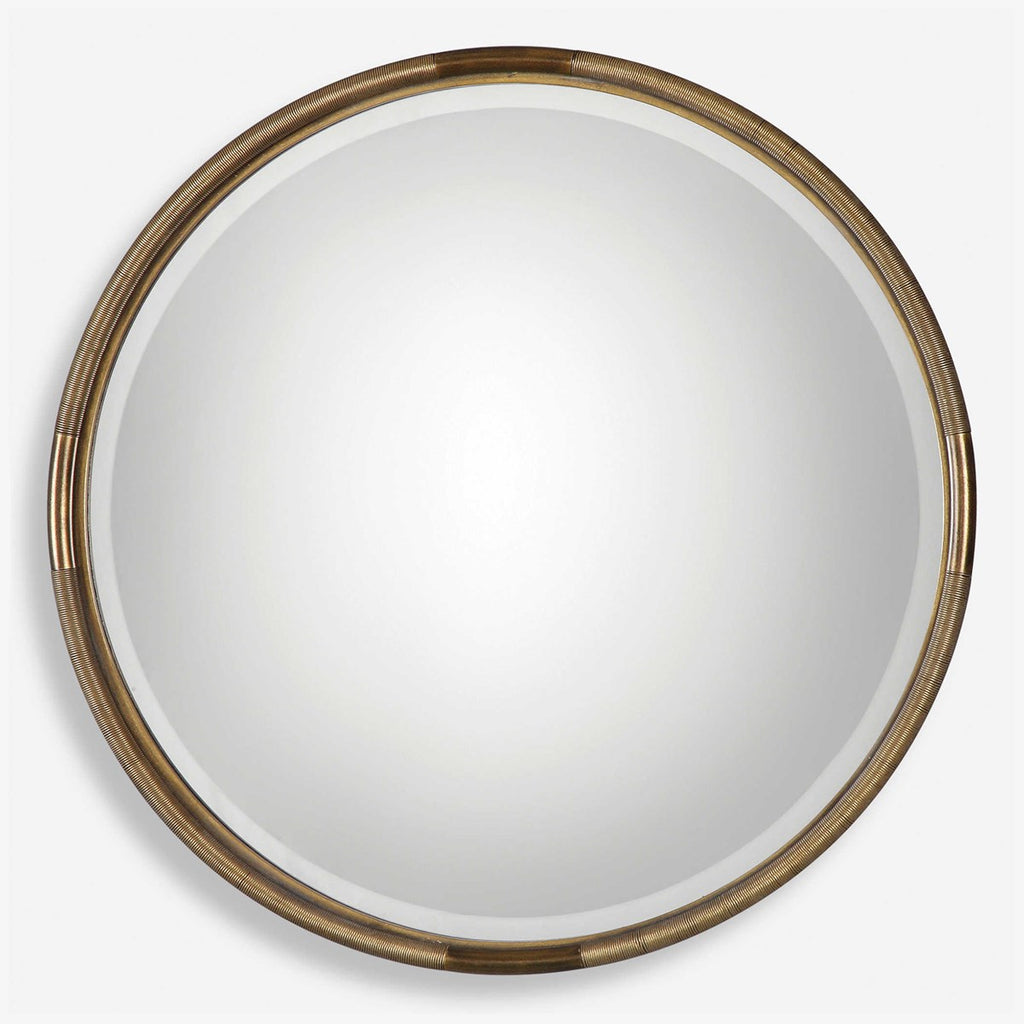 Finnick Iron Coil Round Mirror - Bombay Mercantile