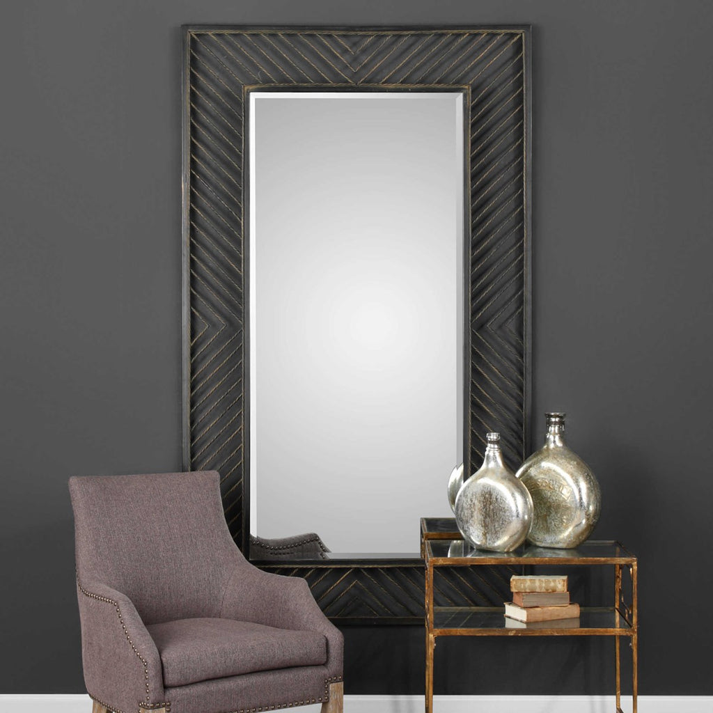 Karel Chevron Mirror - Bombay Mercantile