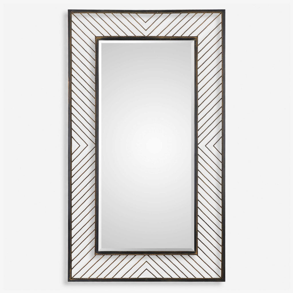 Karel Chevron Mirror - Bombay Mercantile