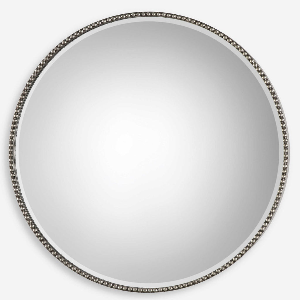 Stefania Beaded Round Mirror - Bombay Mercantile