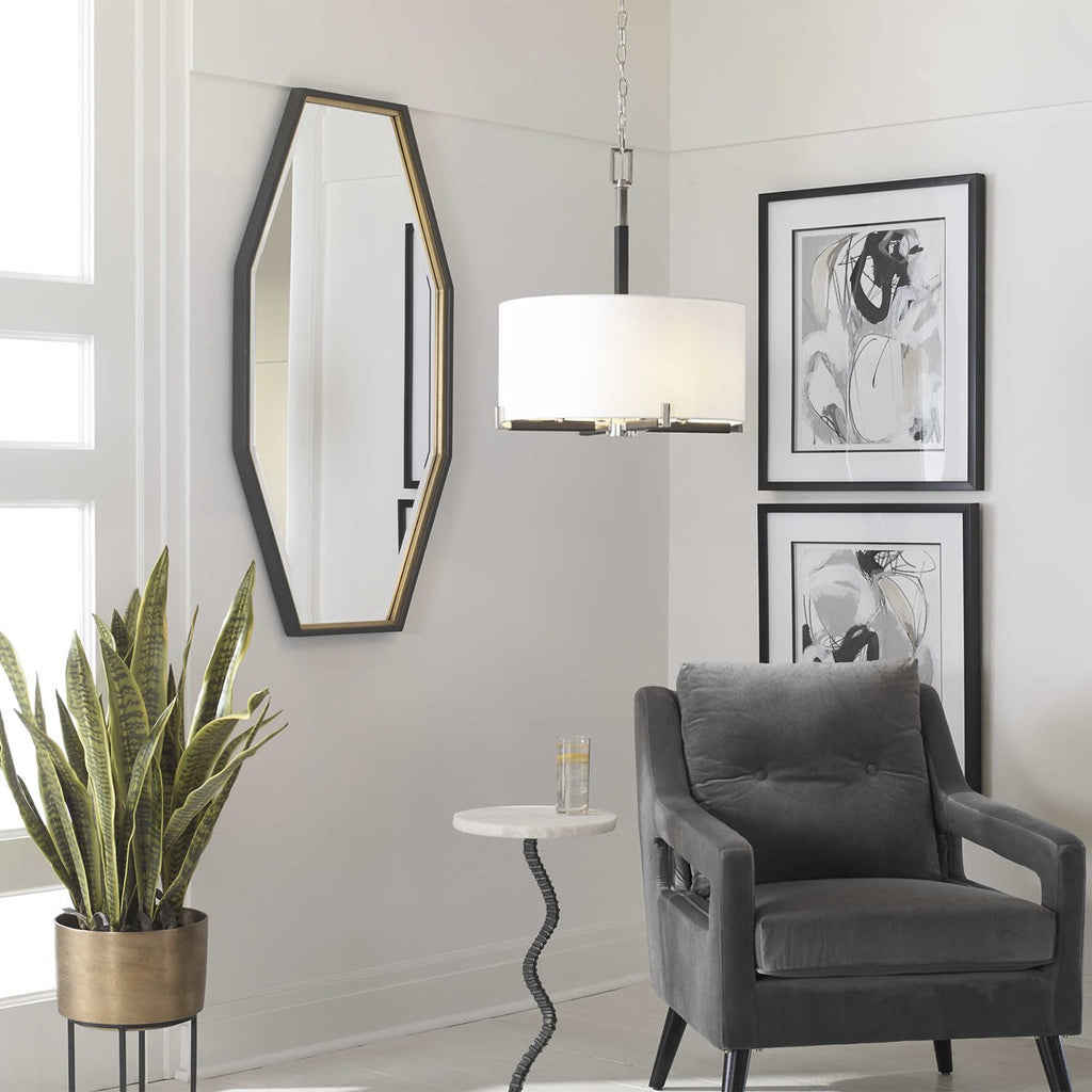 Savion Gold Octagon Mirror - Bombay Mercantile