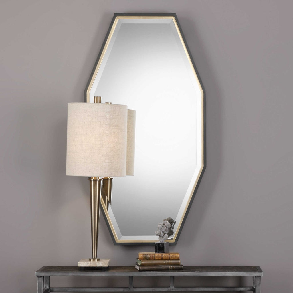 Savion Gold Octagon Mirror - Bombay Mercantile