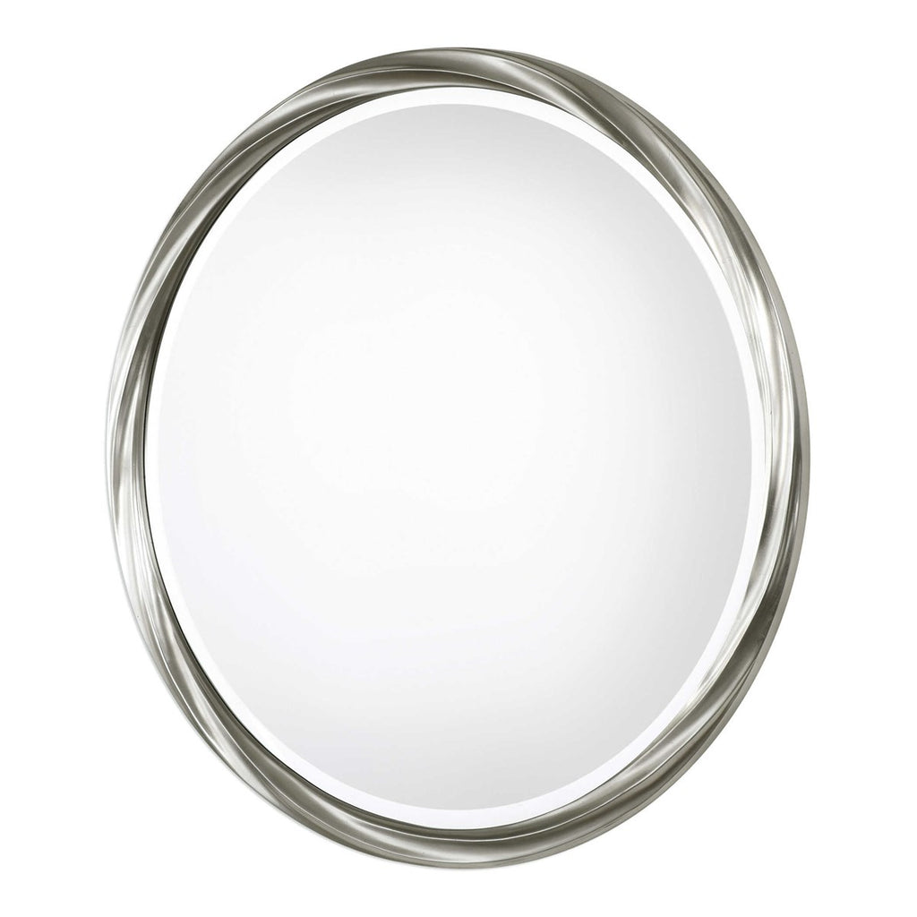 Orion Silver Round Mirror - Bombay Mercantile