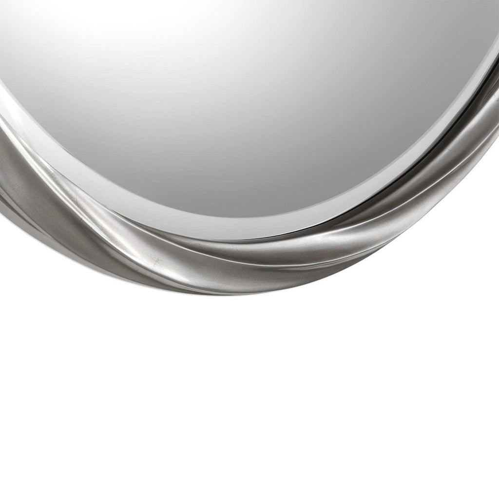 Orion Silver Round Mirror - Bombay Mercantile