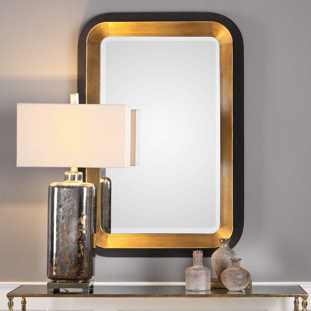 Niva Metallic Gold Wall Mirror - Bombay Mercantile