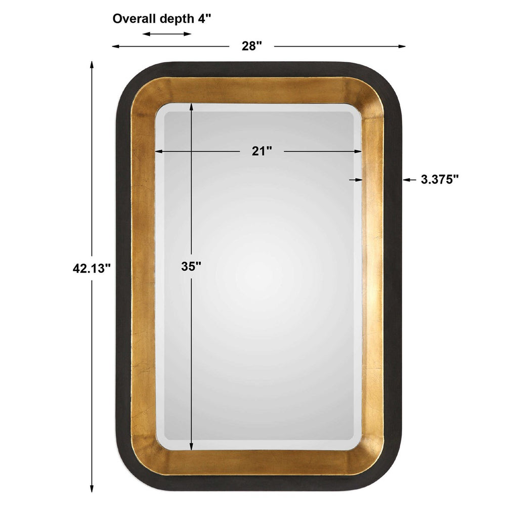 Niva Metallic Gold Wall Mirror - Bombay Mercantile