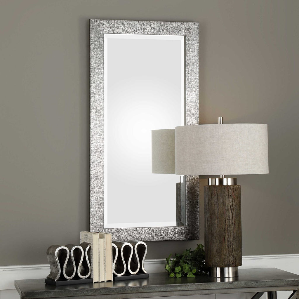 Tulare Metallic Silver Mirror - Bombay Mercantile