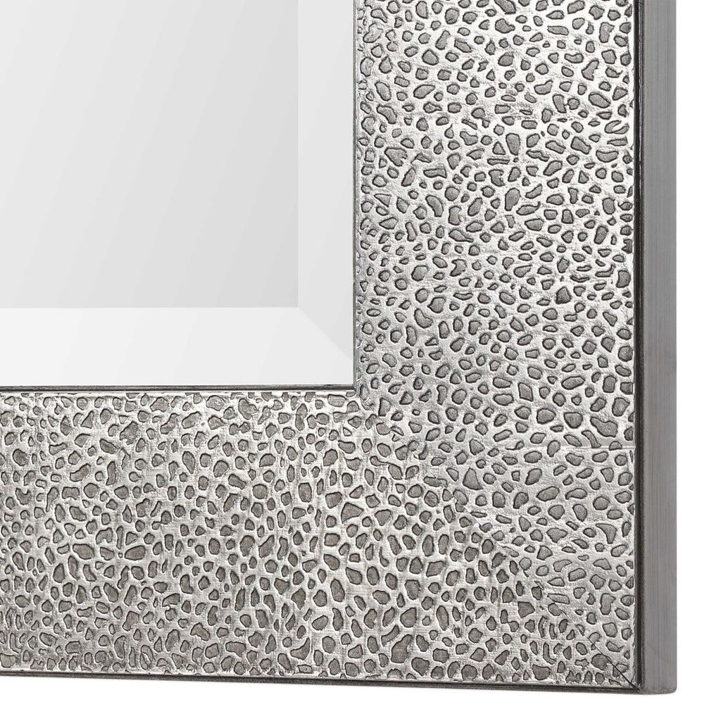 Tulare Metallic Silver Mirror - Bombay Mercantile