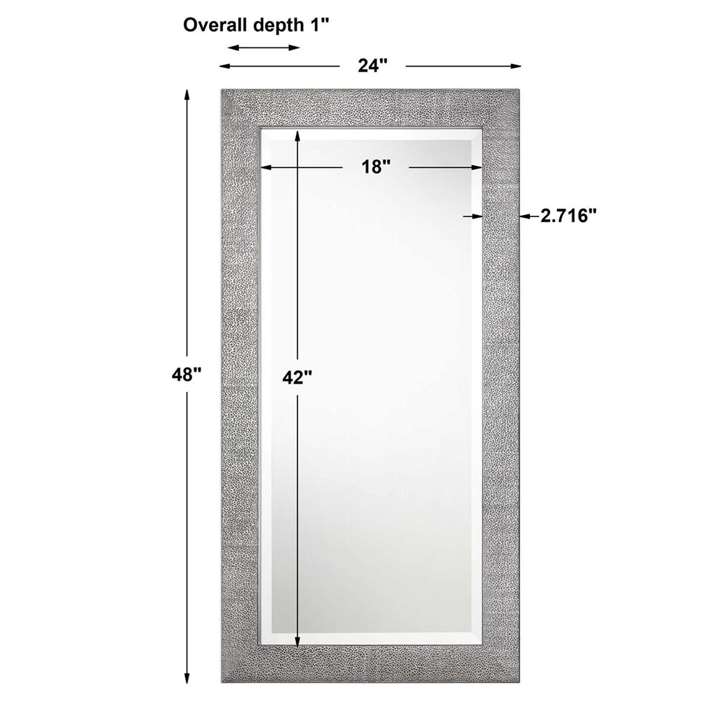 Tulare Metallic Silver Mirror - Bombay Mercantile