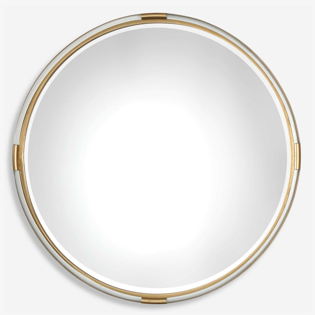 Mackai Round Gold Mirror - Bombay Mercantile