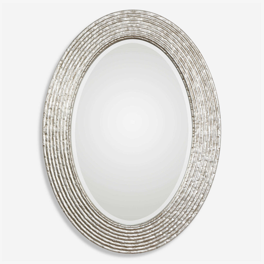 Conder Oval Silver Mirror - Bombay Mercantile