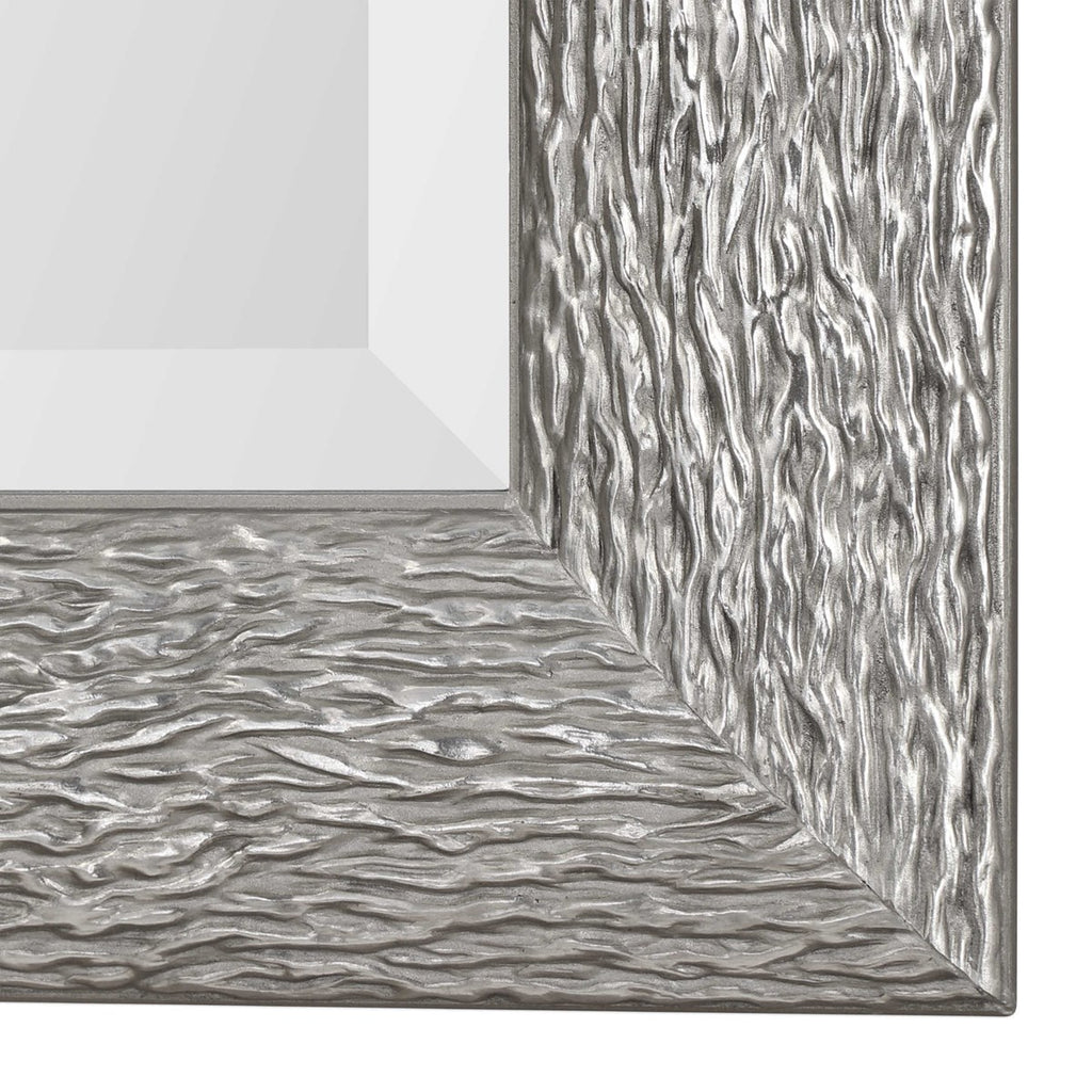 Mossley Metallic Silver Mirror - Bombay Mercantile