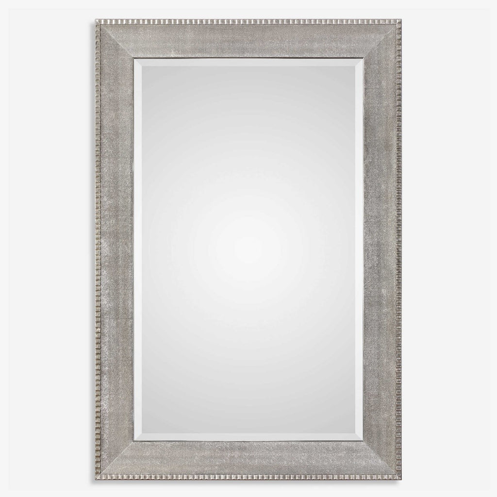 Leiston Metallic Silver Mirror - Bombay Mercantile
