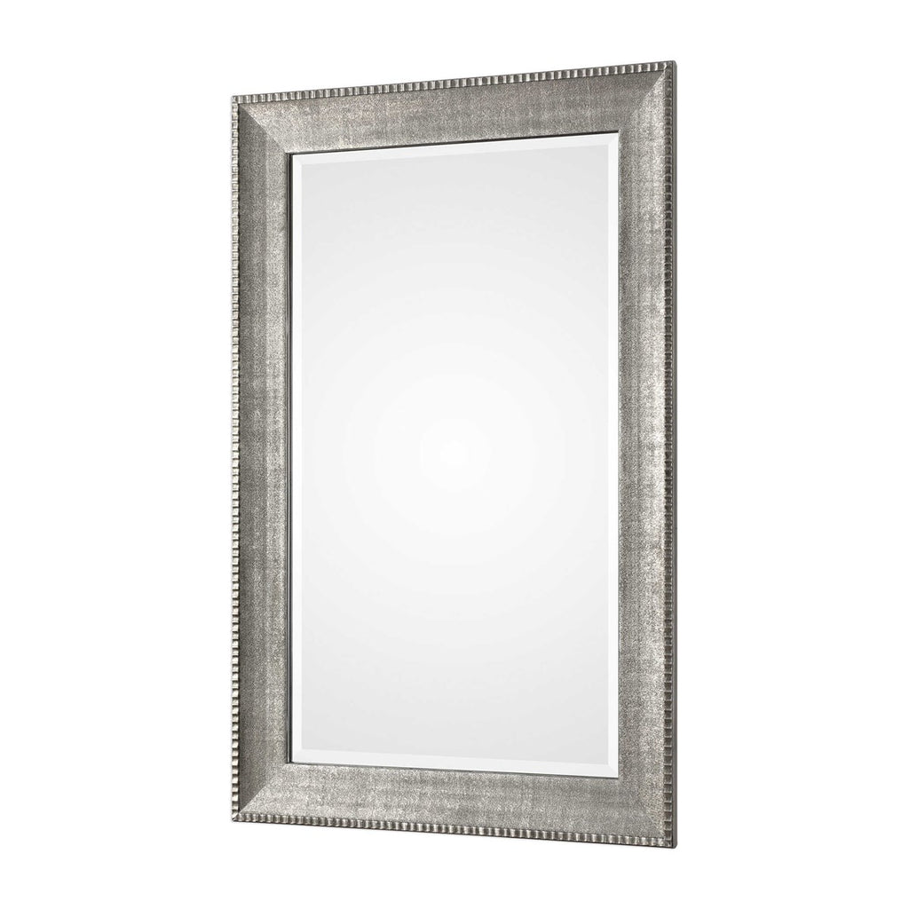 Leiston Metallic Silver Mirror - Bombay Mercantile