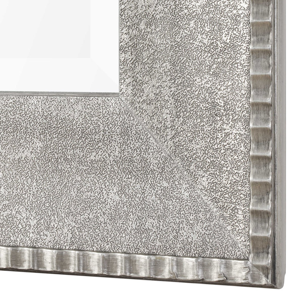 Leiston Metallic Silver Mirror - Bombay Mercantile
