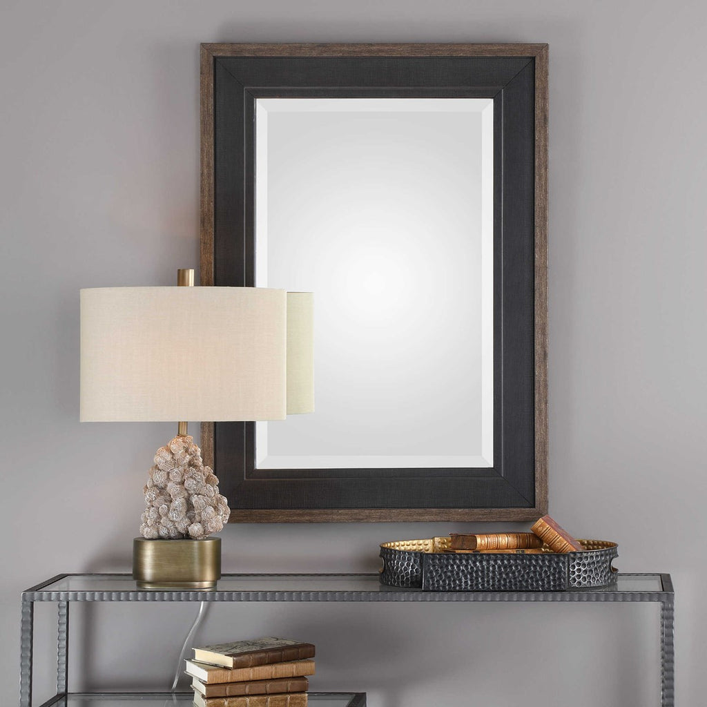 Staveley Rustic Black Mirror - Bombay Mercantile