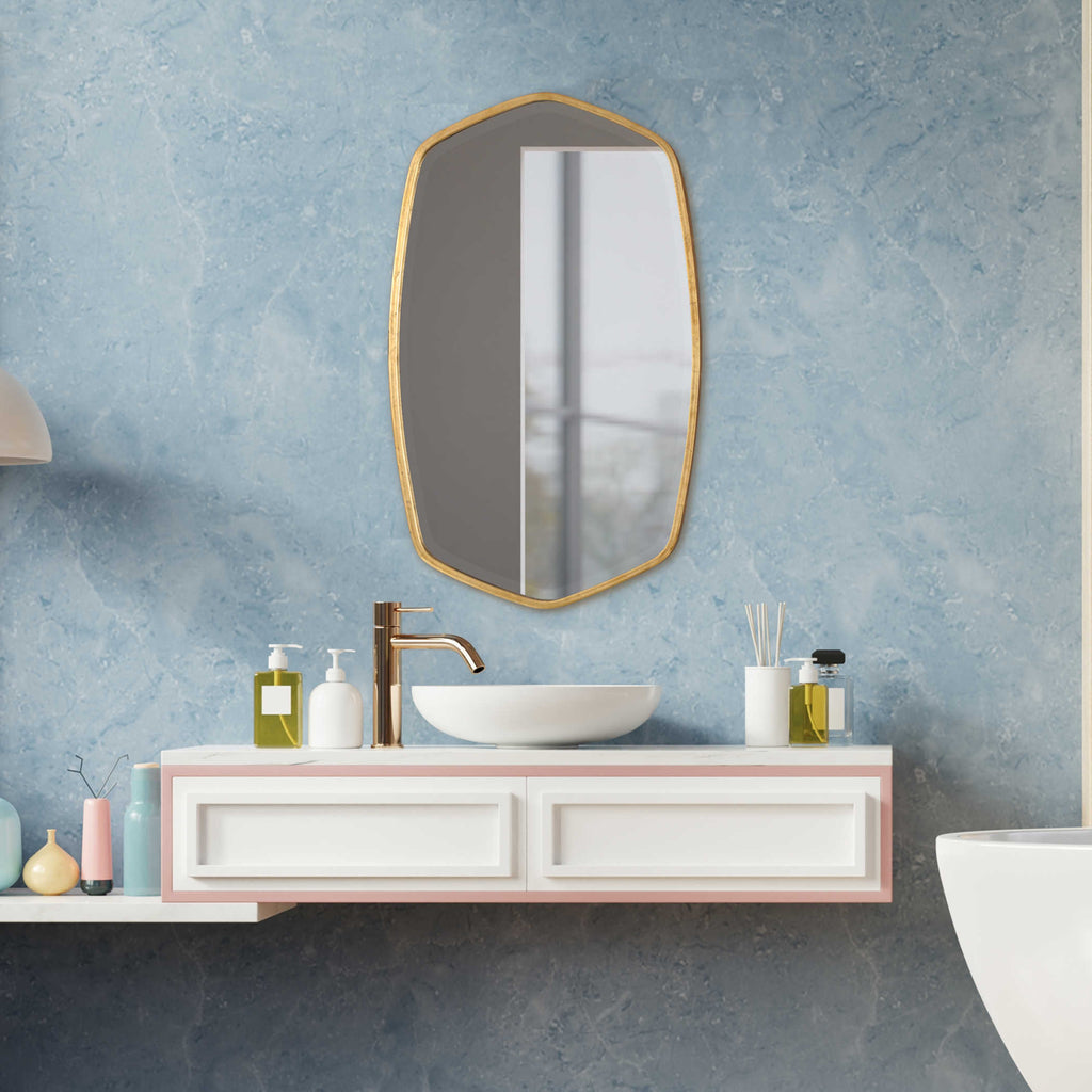 Duronia Antiqued Gold Mirror - Bombay Mercantile