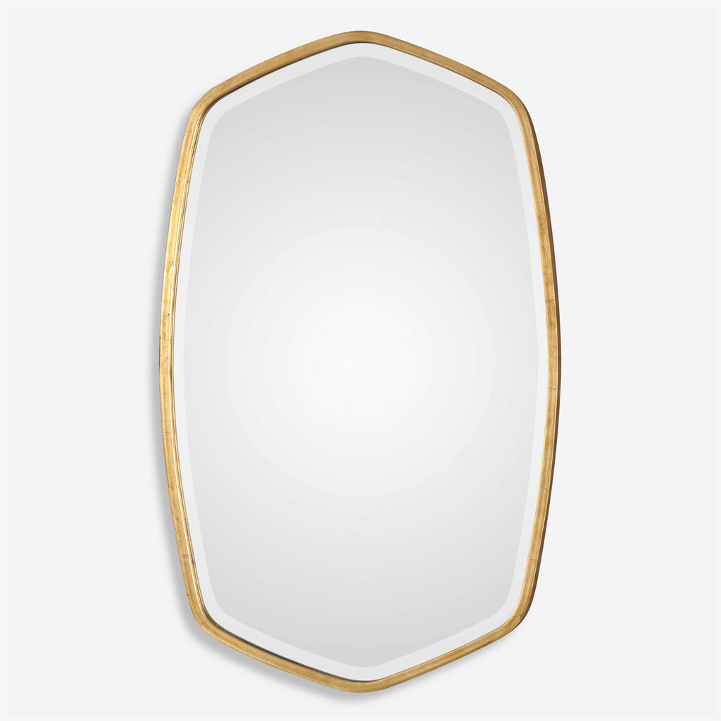 Duronia Antiqued Gold Mirror - Bombay Mercantile
