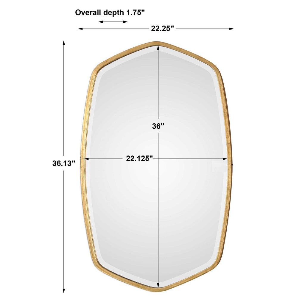 Duronia Antiqued Gold Mirror - Bombay Mercantile