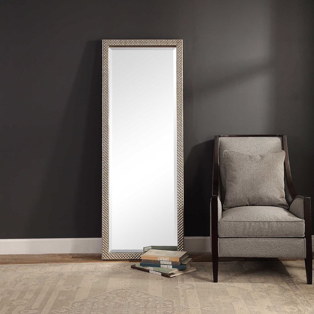Cacelia Metallic Silver Mirror - Bombay Mercantile
