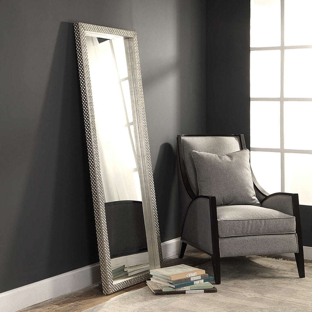 Cacelia Metallic Silver Mirror - Bombay Mercantile