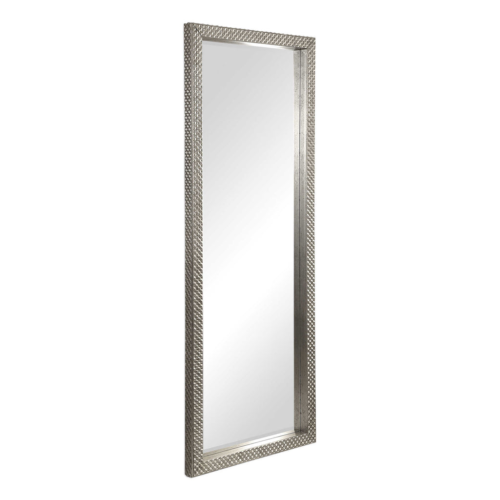 Cacelia Metallic Silver Mirror - Bombay Mercantile
