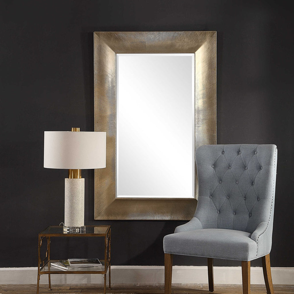 Valenton Large Champagne Mirror - Bombay Mercantile