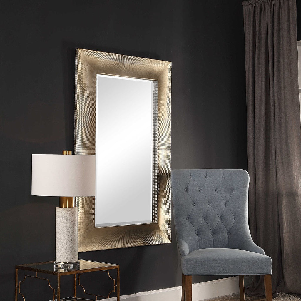 Valenton Large Champagne Mirror - Bombay Mercantile