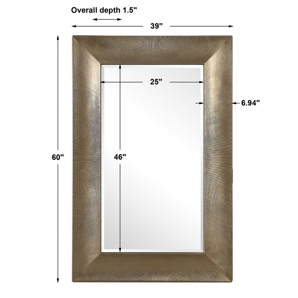 Valenton Large Champagne Mirror - Bombay Mercantile
