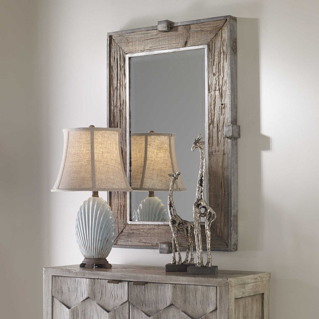 Siringo Weathered Wood Mirror - Bombay Mercantile
