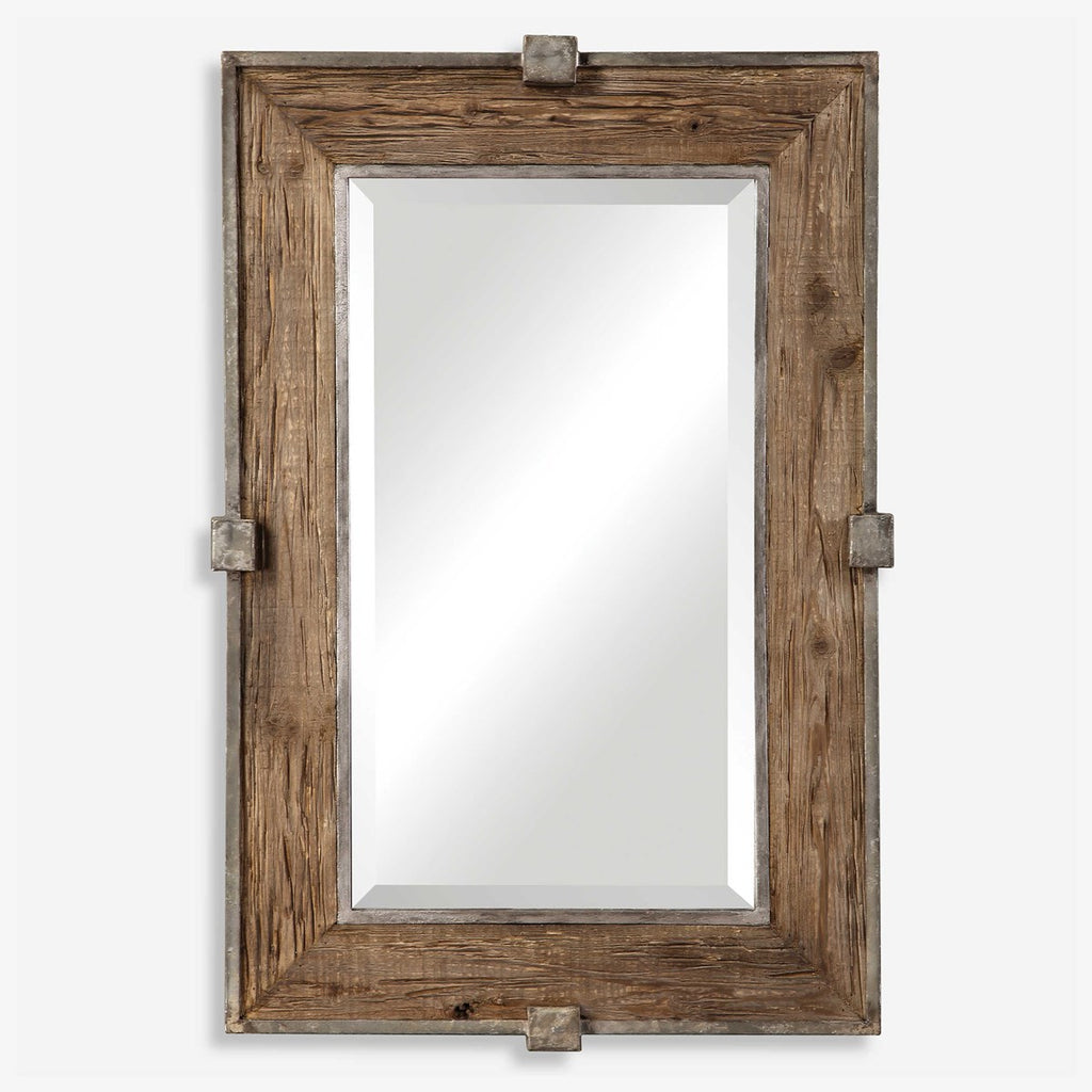 Siringo Weathered Wood Mirror - Bombay Mercantile