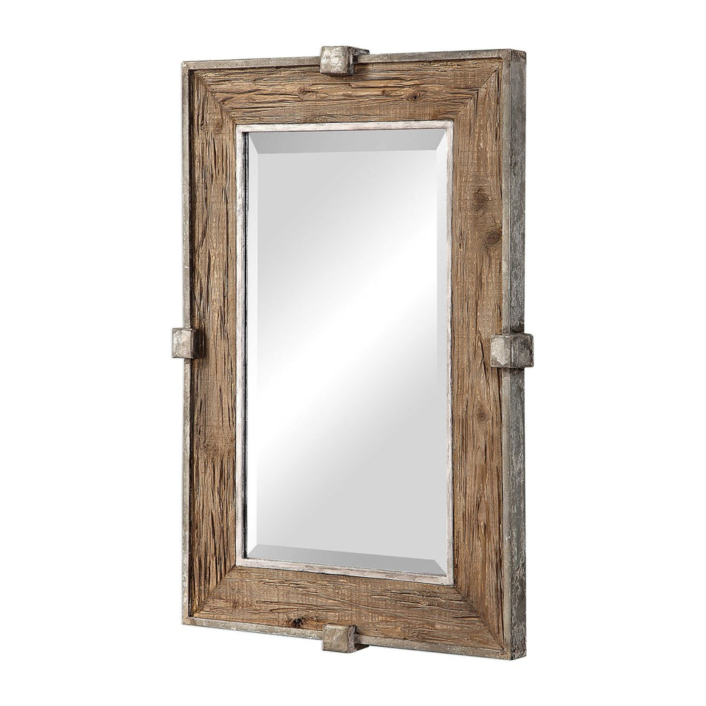 Siringo Weathered Wood Mirror - Bombay Mercantile