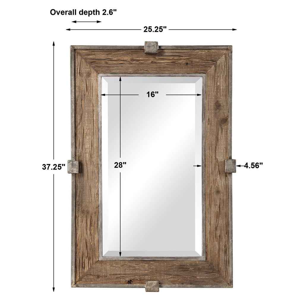 Siringo Weathered Wood Mirror - Bombay Mercantile