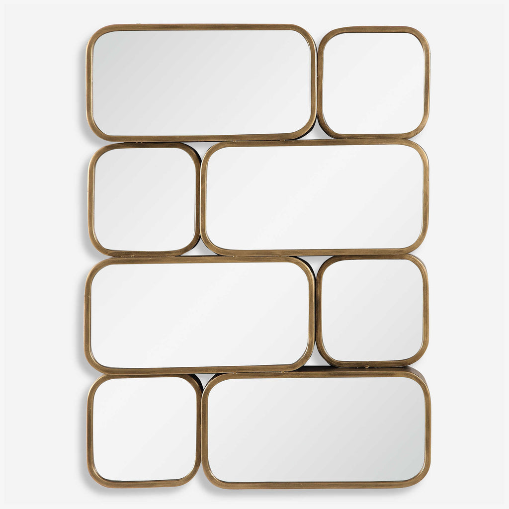 Canute Modern Gold Mirror - Bombay Mercantile