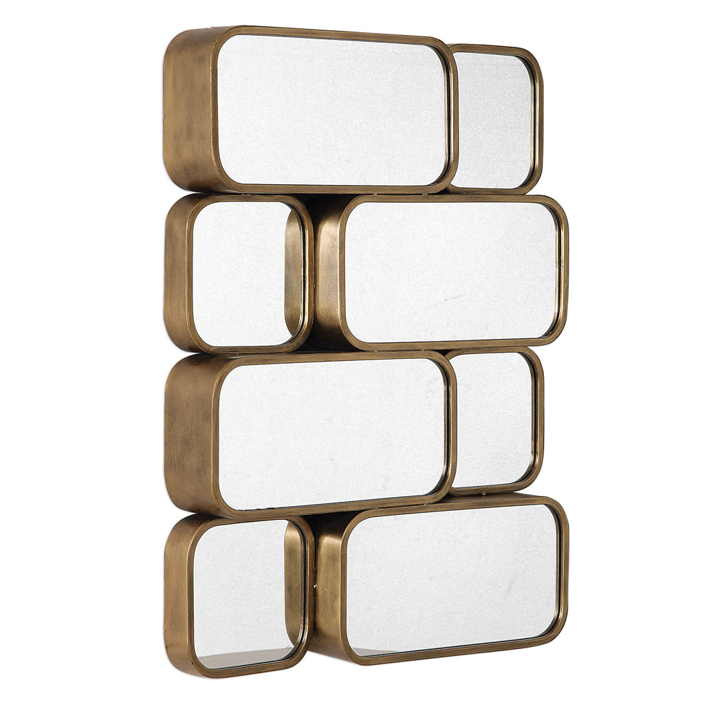 Canute Modern Gold Mirror - Bombay Mercantile