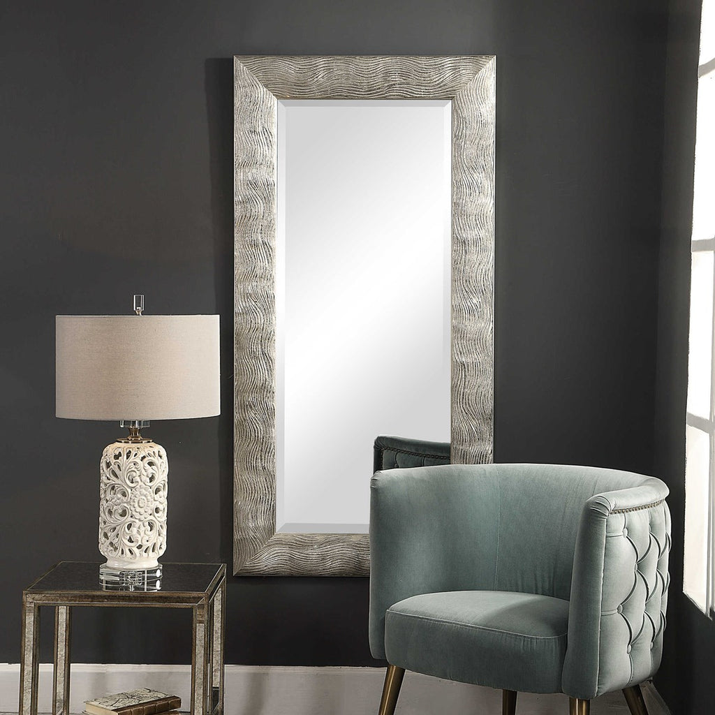 Maeona Metallic Silver Mirror - Bombay Mercantile