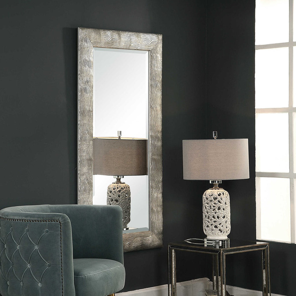 Maeona Metallic Silver Mirror - Bombay Mercantile