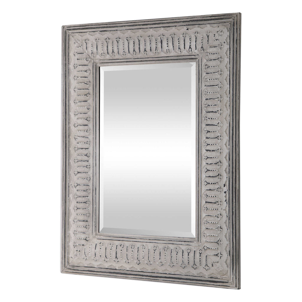 Argenton Aged Gray Rectangle Mirror - Bombay Mercantile